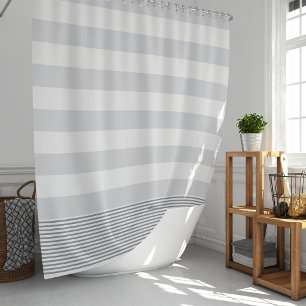 Blue Gray Turkish Stripe Duschvorhang