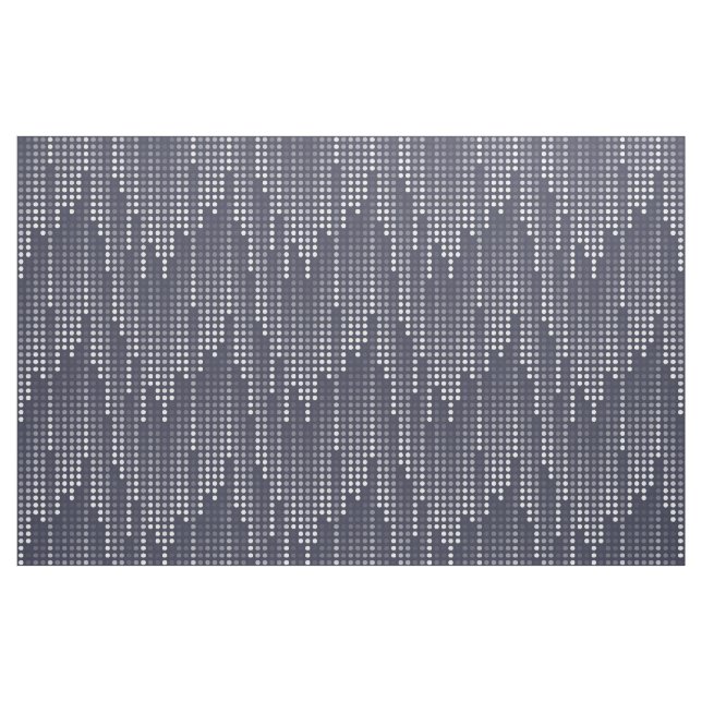 Blue-Gray White Polka Dots Matrix Gemustert Stoff (Yard (91,4 cm))