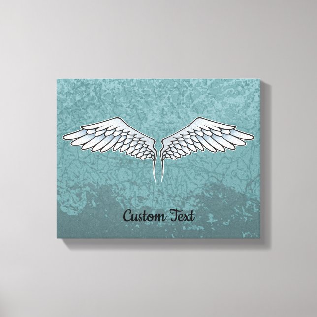 Blue-Gray Wings Canvas Print Leinwanddruck (Vorderseite)