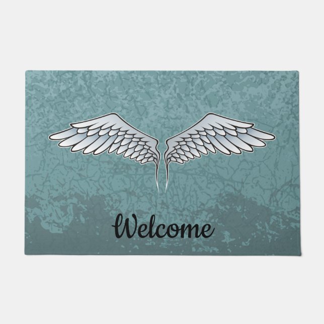 Blue-Gray Wings Doormat Fußmatte (Vorderseite)