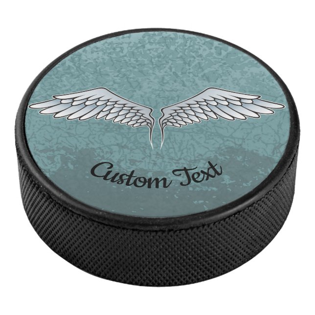 Blue-Gray Wings Hockey Puck (3/4)