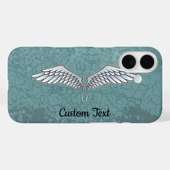 Blue-Gray Wings iPhone Case (Rückseite (Horizontal))
