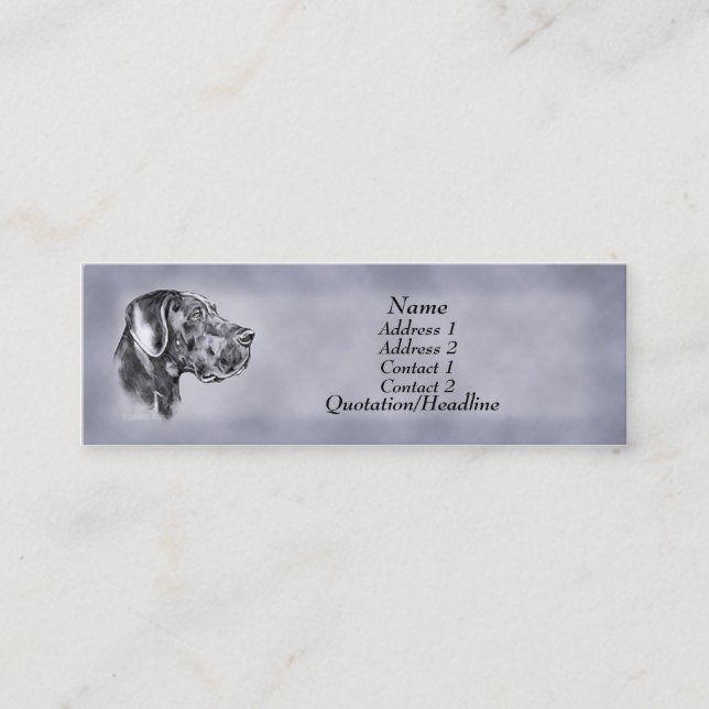 Blue Great Dane Unkultur Visitenkarte (Vorderseite)