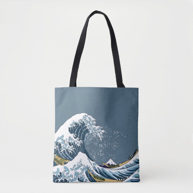 Blue Great Wave off Kanagawa Moderner Pop Tasche (Vorderseite)