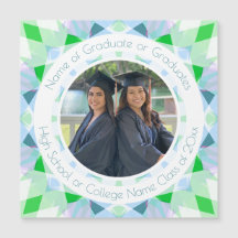 Blue Green Abschluss Keepake Foto Geschenk