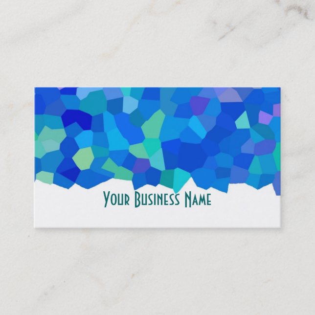 Blue, Green Abstrakt Business Card Visitenkarte (Vorderseite)