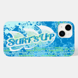 Blue Green abstrakt surf's up iPhone Case