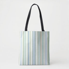 Blue Green and white stripes Tasche