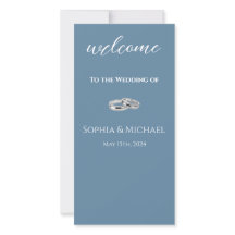 Blue Green and White Wedding Rings-Programm-