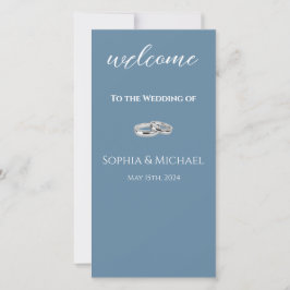 Blue Green and White Wedding Rings-Programm-