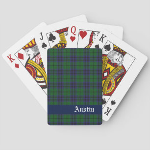 Blue & Green Austin Scottish Kariert Playing Cards Spielkarten