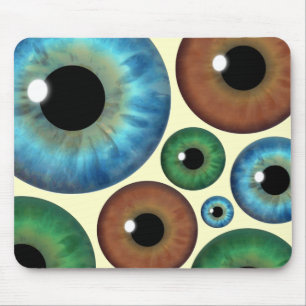 Blue Green Brown Iris Eyeballs Custom Mousepad