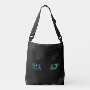 Blue Green Cat Eyes Funky Crossbody Sac