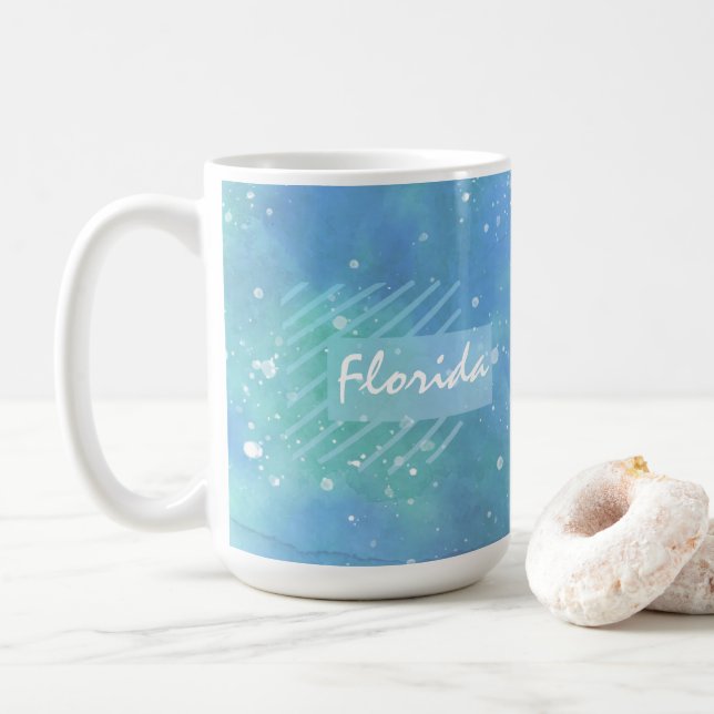 Blue Green Design Custom Florida Mug (Avec donut)
