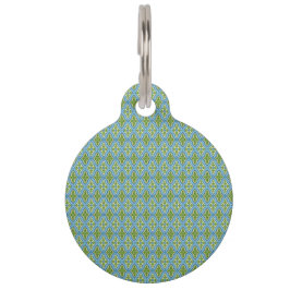 Blue & Green Diamond Gemustert Pet Tag Haustiermarke