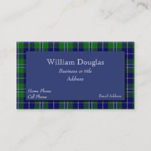 Blue & Green Douglas Scottish Tartan Kariert Custo Visitenkarte