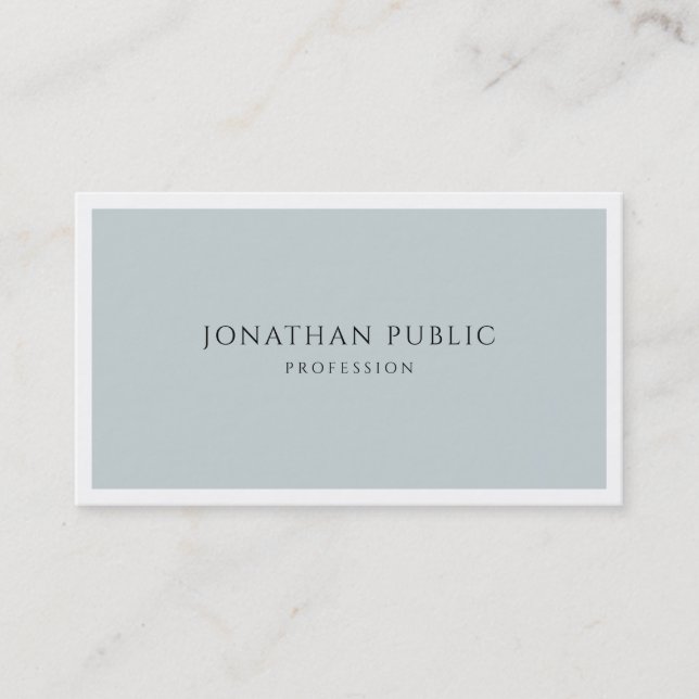 Blue Green Elegant Simple Modern Design Template Visitenkarte (Vorderseite)