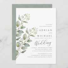 Blue Green Eucalyptus Einfache Hochzeit im Herbst