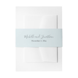 Blue Green Eucalyptus Wedding Invitation Bly Ba Einladungsbanderole
