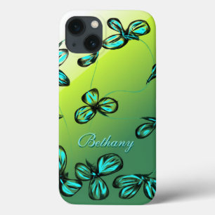 Blue Green Floral iPad Case *anpassen*