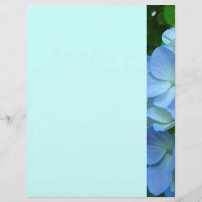 Blue Green Floral Themed Flyers Paper Designer Flyer (Vorne)
