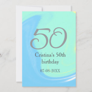 Blue Green Grey 50. Geburtstag hinzufügen Namensda