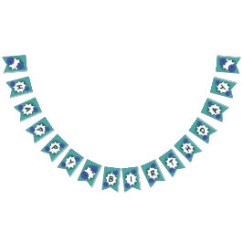 Blue Green Happy Birthday Bowling Party Wimpelkette