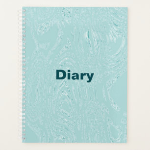 Blue Green Ice Diary Spiral Notebook Planer