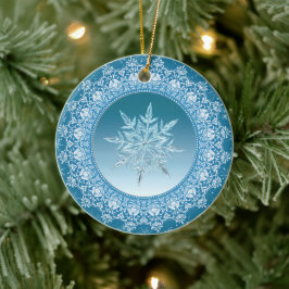 Blue Green Ice Keramik Ornament