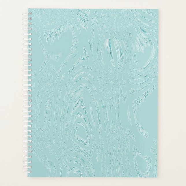 Blue Green Ice Spiral Notebook Planer (Vorderseite)