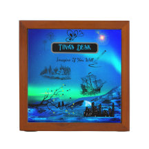 "Blue Green Imaging If"-Desk-Organisator