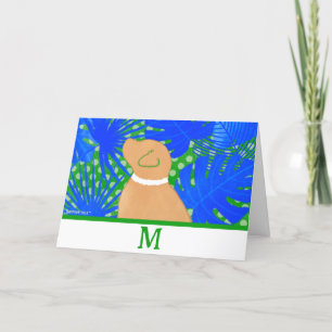 Blue Green Island Yellow Dodge Card Dankeskarte