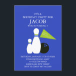 Blue & Green Kids Bowling Party Geburtstag einlade Einladung<br><div class="desc">Blue & Green Bowling Party Geburtstagseinladung. Mehr lustige Designs im Little Bayleigh Store!</div>