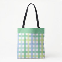 Blue Green Limon Pastel Modern Gingham Pattern