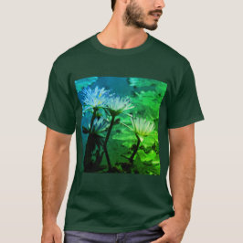 Blue & Green Lotus Wasserlilie T Shirt