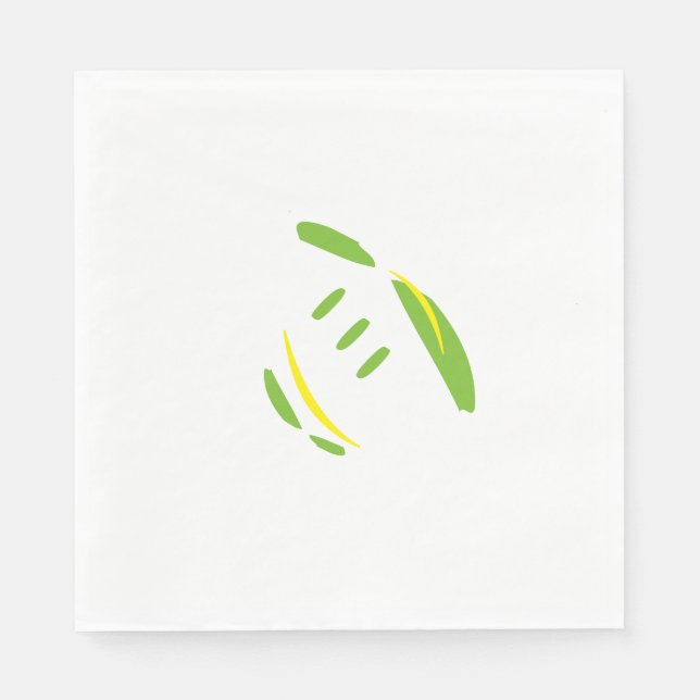 Blue & Green Luuncheon Napkins-Borderless Serviette (Vorderseite)