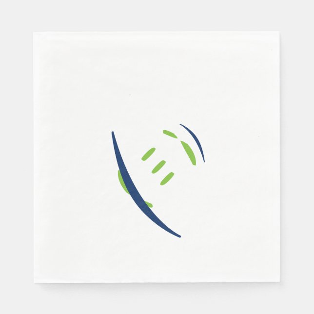 Blue & Green Luuncheon Napkins-Borderless Serviette (Vorderseite)