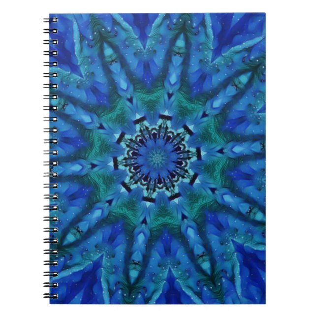 Blue Green Mandala Notebook Notizblock (Vorderseite)