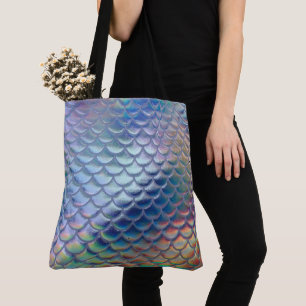 Blue Green Mermaid Fish Scales Holographic Trendy Tasche