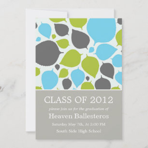 Blue & Green Modern Blätter Abschluss Ankündigung