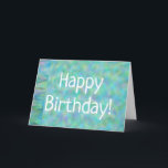 Blue Green Mother Pearl Birthday Card Karte<br><div class="desc">Atemberaubende Farbverläufe in Blau und Grün in der Perlmutte.  Personalisieren Sie Ihre Karte innen und außen.  Ihre Wahl wird sicherlich ein Hit sein!</div>