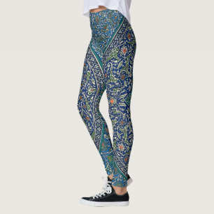 Blue Green Orange Aquamarines Verziertes arabische Leggings
