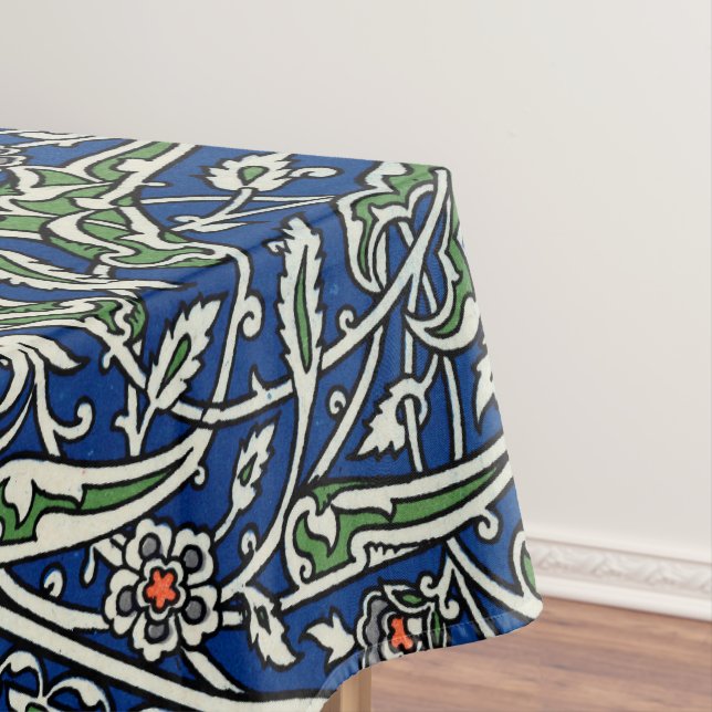 Blue Green Orange Aquamarines Verziertes arabische Tischdecke (Beispiel)