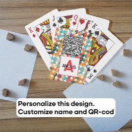 Blue Green Orange Grunge Circle Abstract Modern Spielkarten