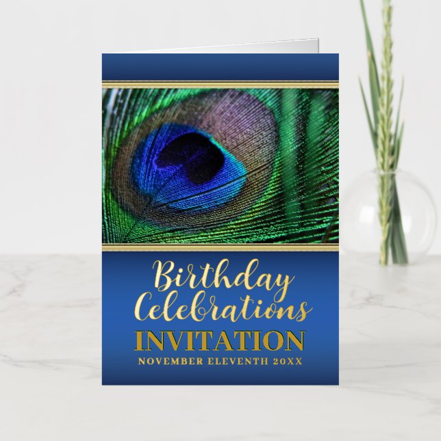 Blue Green Peacock Fee Sonderveranstaltung Geburts (Vorderseite)