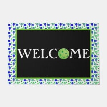 Blue & Green Pickleball Paddle Green Pickleballs
