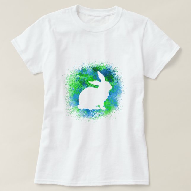 Blue Green Rabbit T-Shirt (Design vorne)