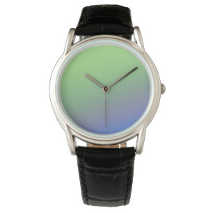 Blue green rainbow abstract texture pattern art  t armbanduhr