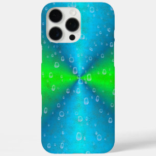Blue Green Rainbow in Elephant Skin Leather Optik iPhone 16 Pro Max Hülle
