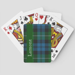 Blue & Green Scottish Tartan Karierte Spielkarten